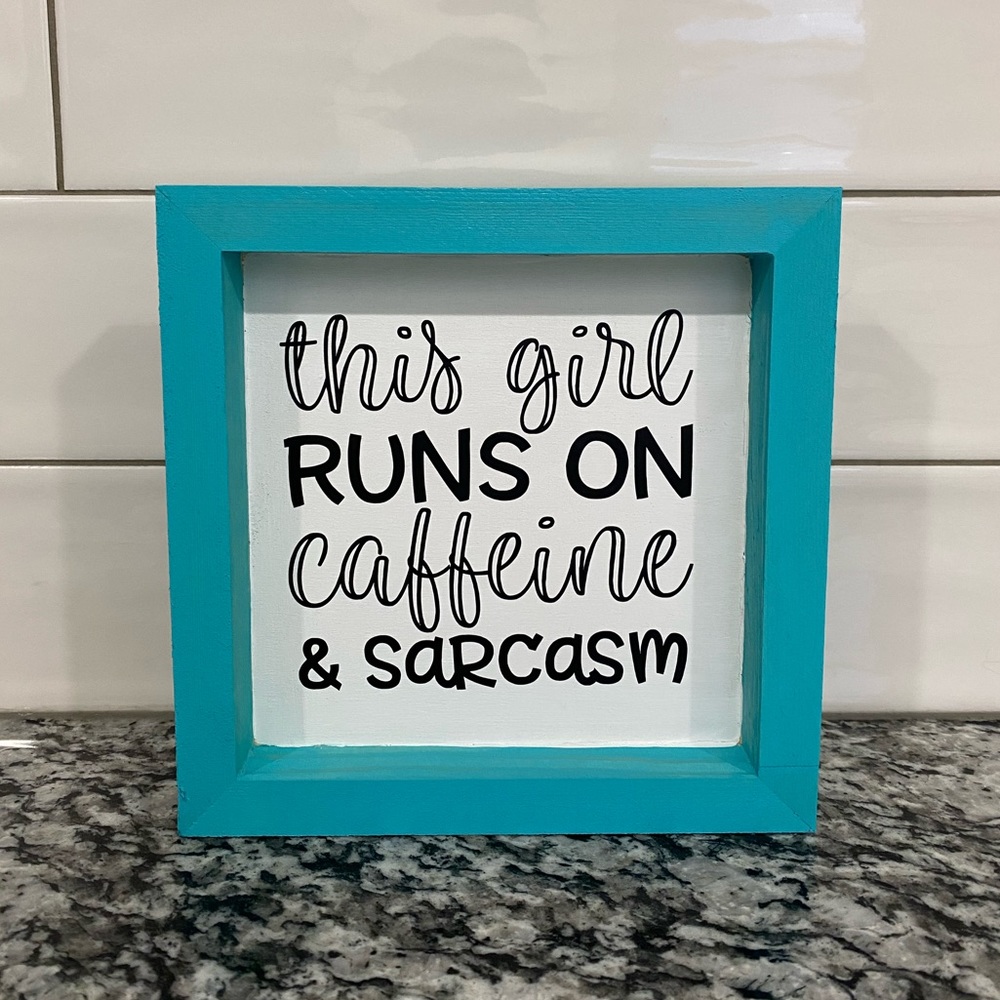 Handcrafted wood sign